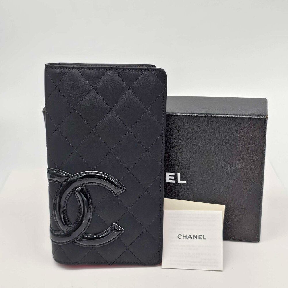 CHANEL Cambon Black Pink Lambskin Long Wallet 385-043025 - Picture 3 of 15